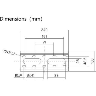 Support TV fixe SLIM Stell SHO 4200 - Fixation murale pour TV