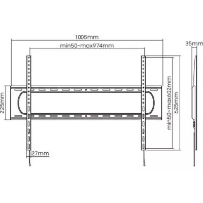 Support TV fixe ultra-mince - Stell - SHO 7220