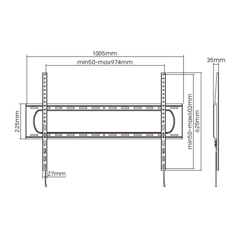 Support TV fixe ultra-mince - Stell - SHO 7220