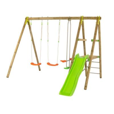 Station de jeux bois 2,30 m Topwood TUTTI - 6 enfants : L'amusement assuré!