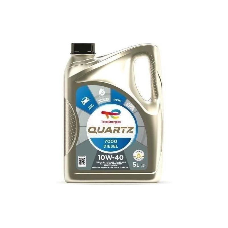 TOTALENERGIES Quartz 7000 Diesel 10W40 - Huile moteur performante - 5L
