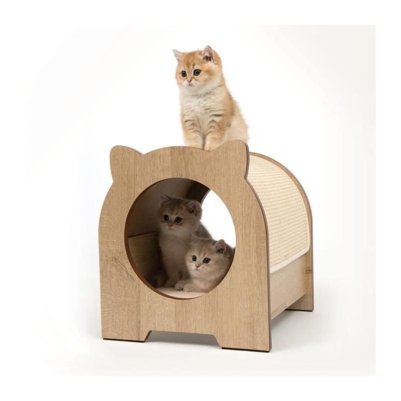 Meuble à griffer pour chat CATIT Vesper Minou - Aspect chêne