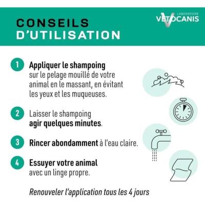 Shampoing anti-puces - VETOCANIS - Protection anti-parasites