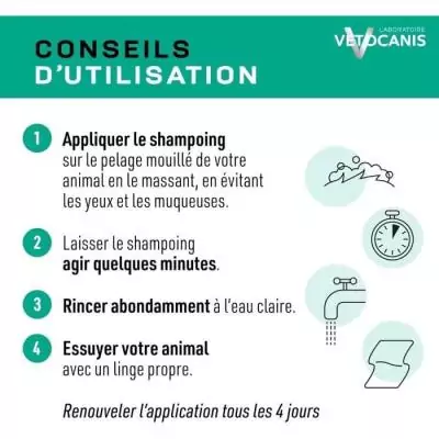 Shampoing anti-puces - VETOCANIS - Protection anti-parasites