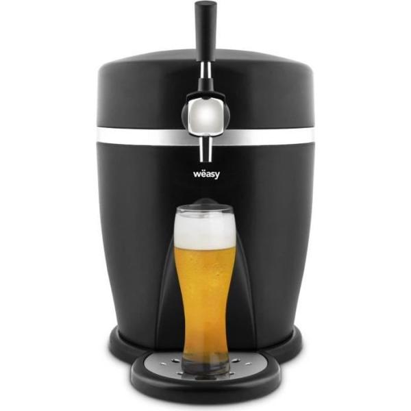 Tireuse a bere WEASY - PINT568 - Capacité 5L - Température réglables 3° a 6°C - Compatible tous fûts - Noir