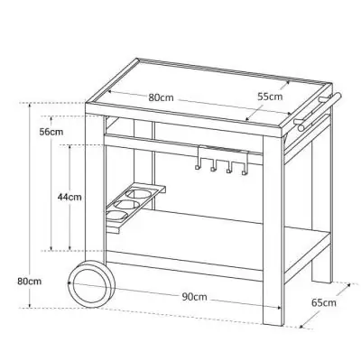 Desserte de Jardin 100% Métal - COOK'IN GARDEN