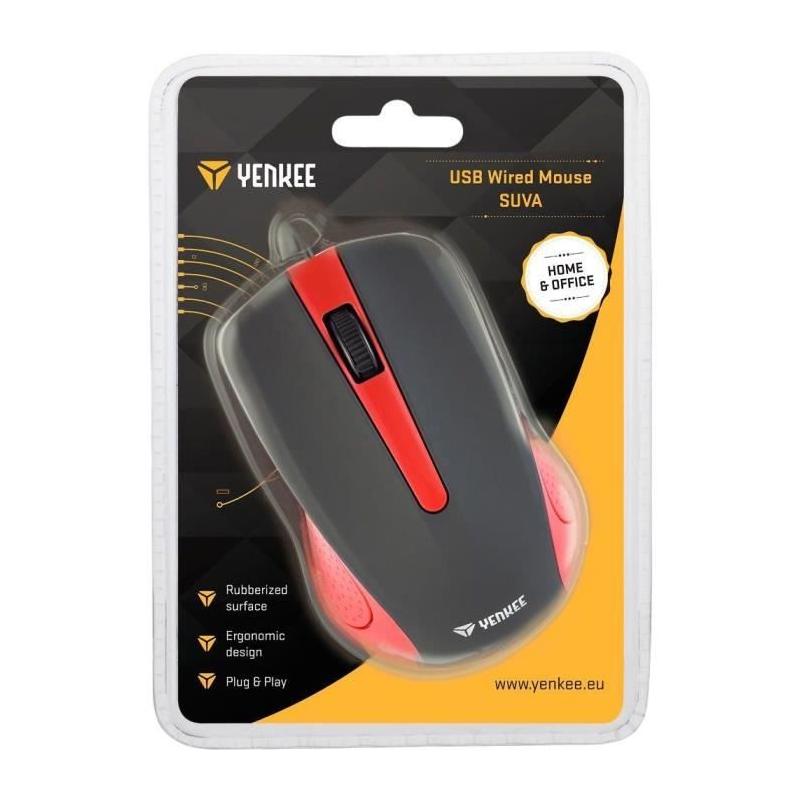Souris Rouge Suva Yenkee - YMS 1015RD - Vivez une expérience haut en couleur!