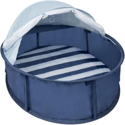 Parc Bébé 2 en 1 Babyni Marinière: Anti-UV FPS 50+ & Moustiquaire