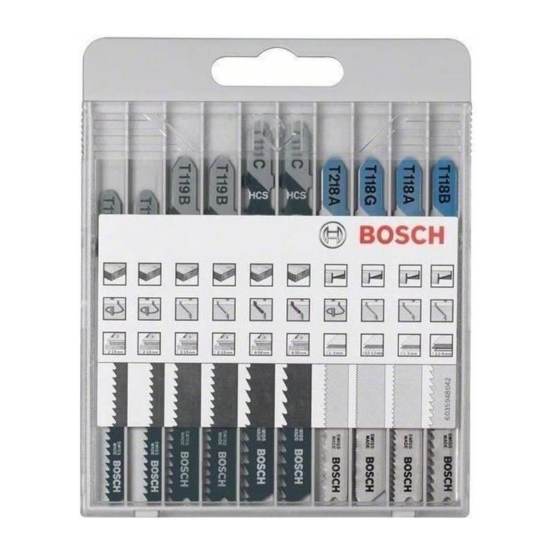 Lames de scie sauteuse Bosch - 10 pièces - Métal et Bois
