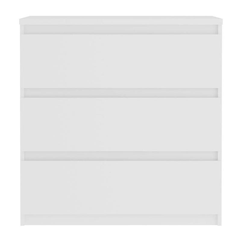 Commode CHELSEA 3 Tiroirs Blanc Mat - Pratique et Élégante