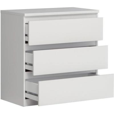 Commode CHELSEA 3 Tiroirs Blanc Mat - Pratique et Élégante