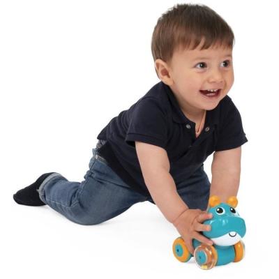 Doudou Chicco Hippo Sprint&go - Bleu et orange