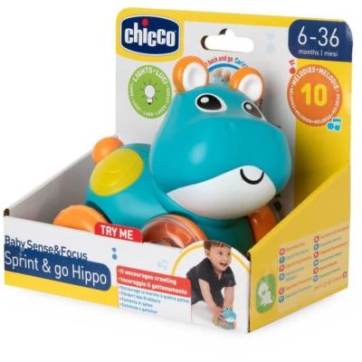 Doudou Chicco Hippo Sprint&go - Bleu et orange