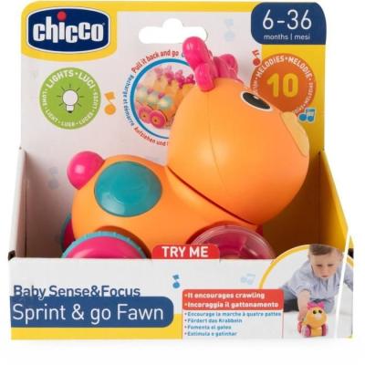Doudou Chicco Faon Sprint&go Orange et Rose - Des 6 Mois