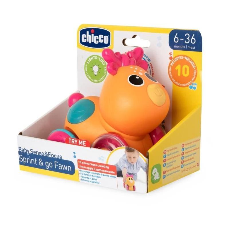 Doudou Chicco Faon Sprint&go Orange et Rose - Des 6 Mois