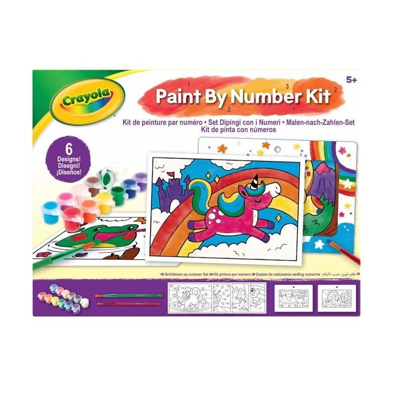 Kit de peinture par numéro CRAYOLA – 6 gabarits – 5 ans