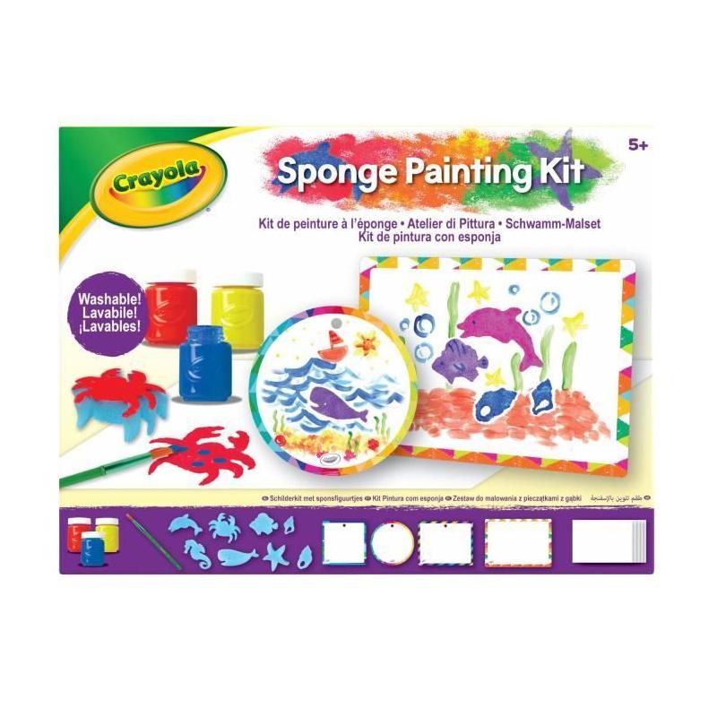 Kit de peinture amusant avec des éponges - CRAYOLA - Pour les petits artistes