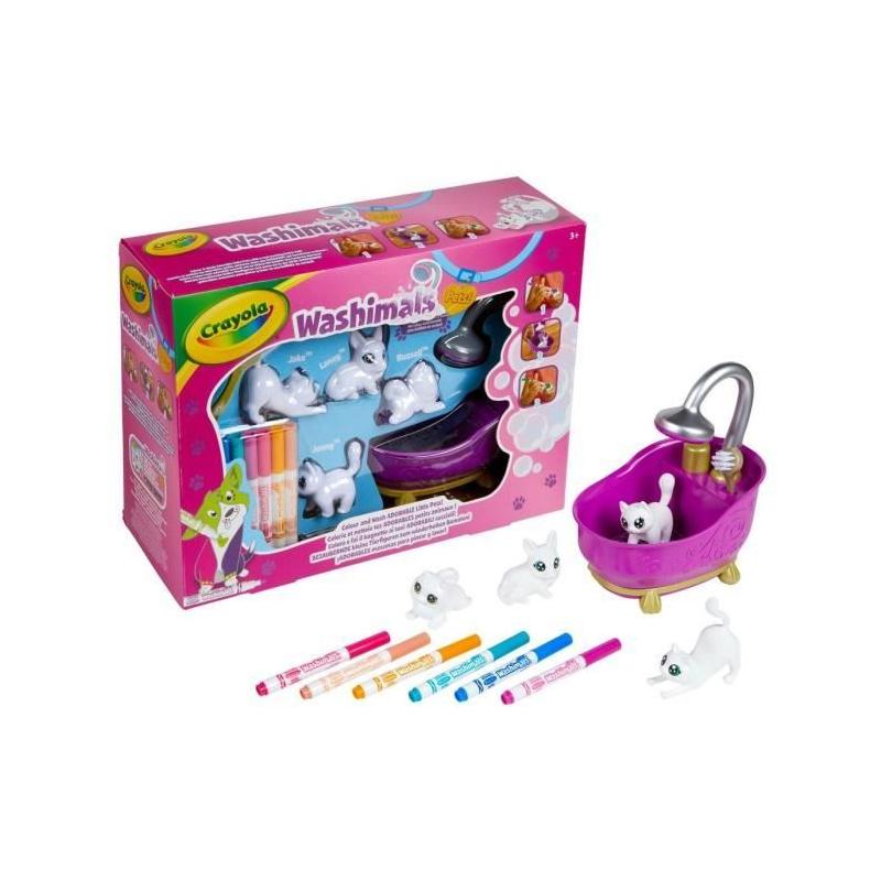 Coffret de coloriage 3D Washimals : feutres lavables inclus