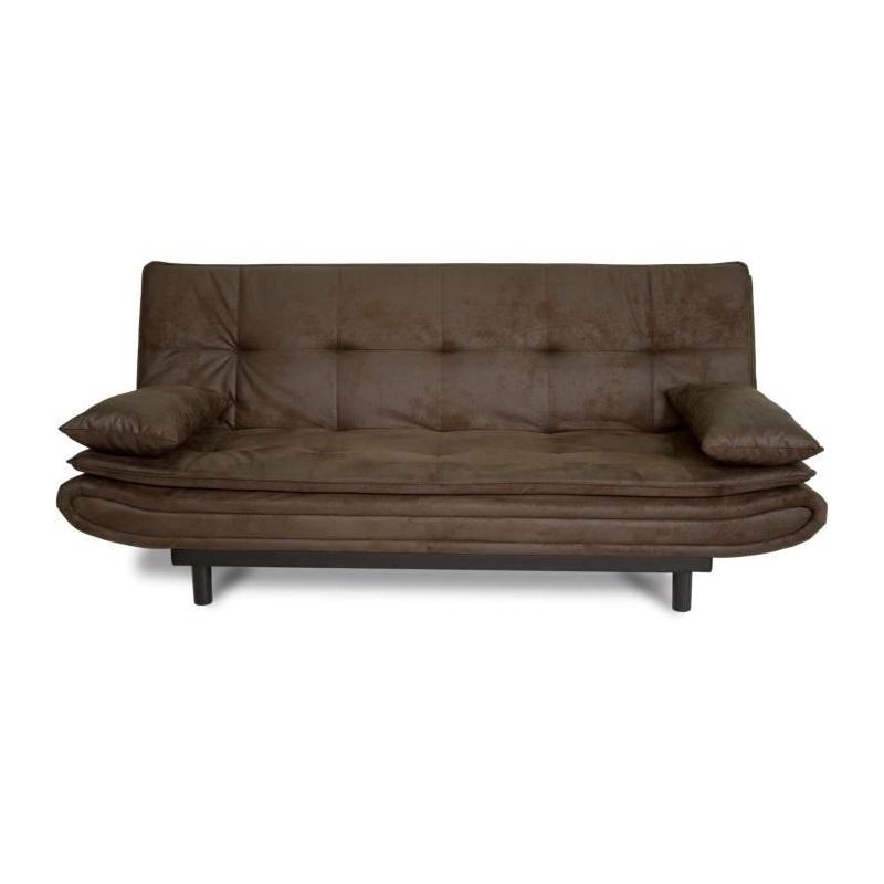Banquette clic-clac DARIUS - Confort et style en tissu marron