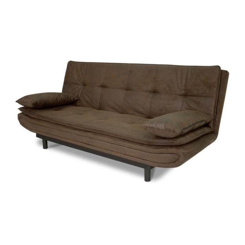 Banquette clic-clac DARIUS - Confort et style en tissu marron
