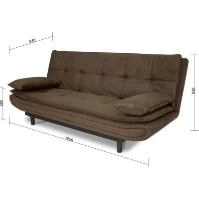 Banquette clic-clac DARIUS - Confort et style en tissu marron