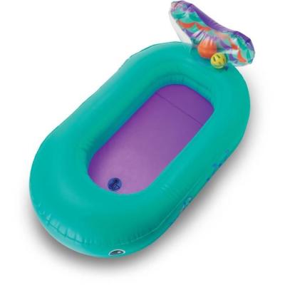 Baignoire baleine gonflable avec jeux et thermomètre - Bleu - INFANTINO