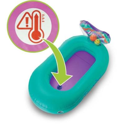 Baignoire baleine gonflable avec jeux et thermomètre - Bleu - INFANTINO