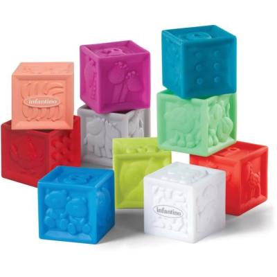 Sac vinyl INFANTINO avec 10 cubes souples - Sensoriels