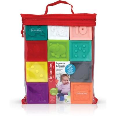 Sac vinyl INFANTINO avec 10 cubes souples - Sensoriels