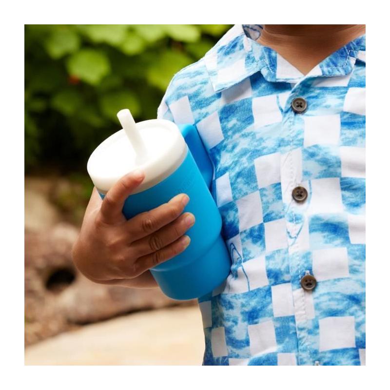 Tasse à bec INFANTINO en silicone bleu océan