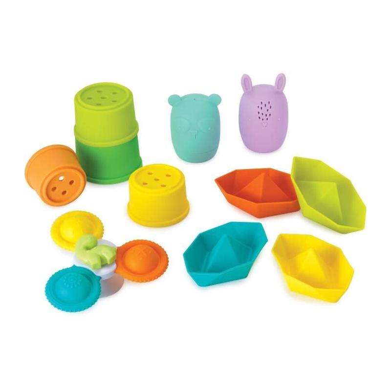 Coffret de bain INFANTINO : 11 pièces en silicone
