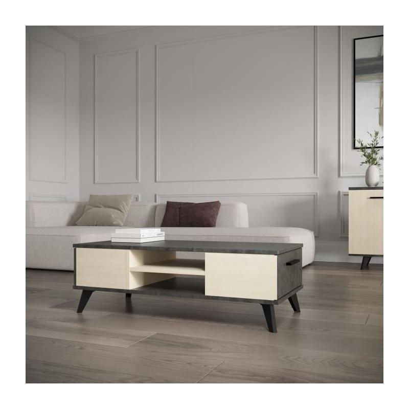 Ensemble salon KENT - Chene de fil / Sidewalk - DEMEYERE