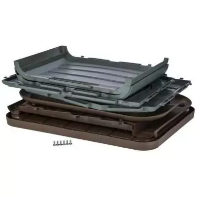 Niche extérieure pour chats ou chiens Taille M - Design moderne - Gris & marron