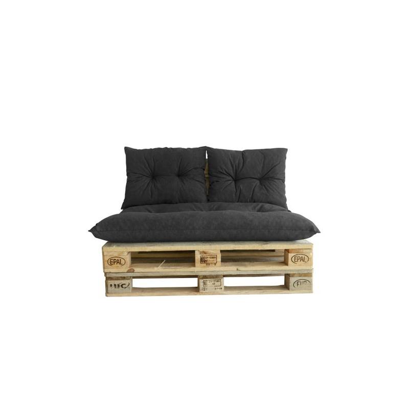 Ensemble palette classique - Matelas ardoise + 2 coussins - JARDIN PRIVE