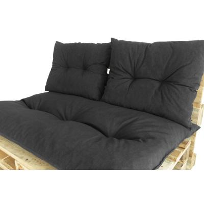 Ensemble palette classique - Matelas ardoise + 2 coussins - JARDIN PRIVE