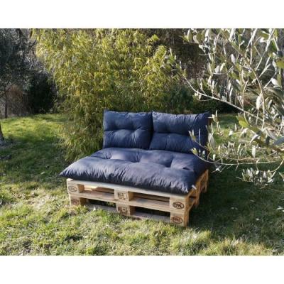 Ensemble palette classique - Matelas ardoise + 2 coussins - JARDIN PRIVE