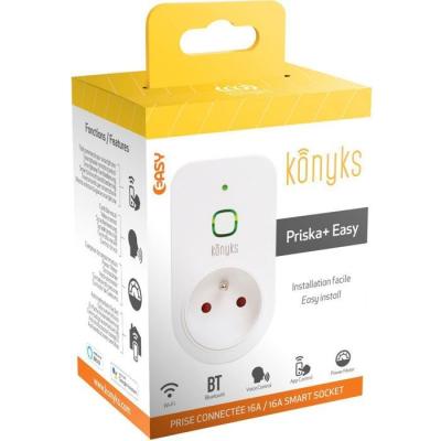 Prise connectée WiFi +BT, 16A, 3680W - Konyks Priska+ Easy