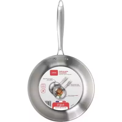 Poêle 28 cm inox Triply MEP159 - LIVOO: Made in France, Tous feux Poêle 28 cm inox Triply MEP159 - LIVOO: Made in France, Tous feux