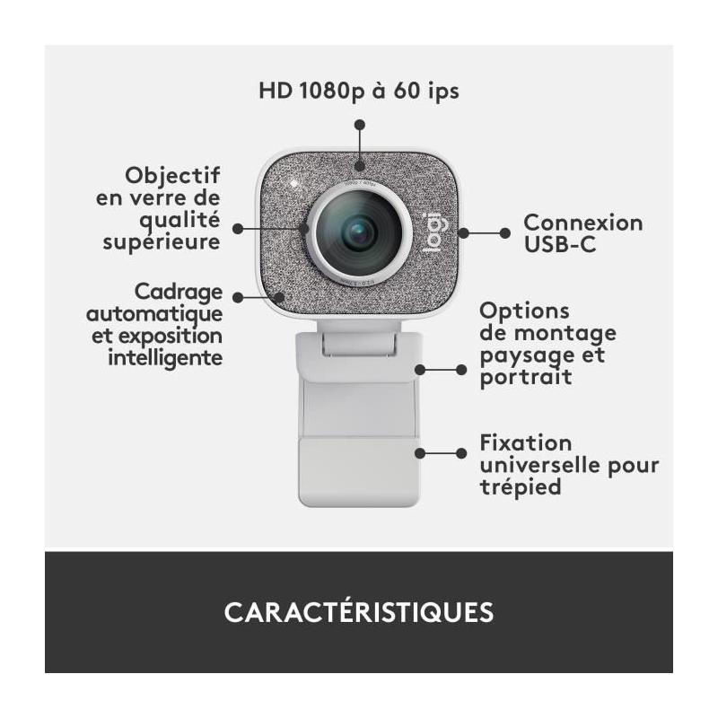 Webcam Full HD 1080p Logitech G StreamCam Blanc