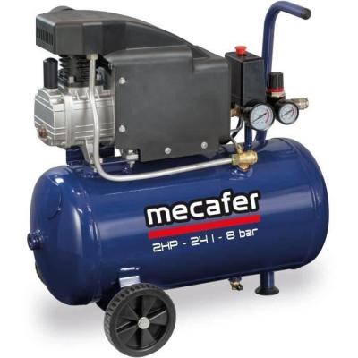 Compresseur MECAFER 24L Bleu 2HP - Puissant et Portable