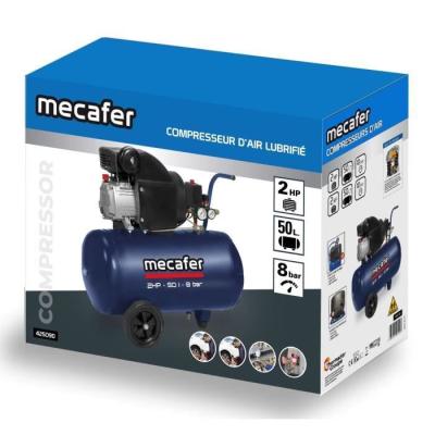 Compresseur MECAFER 425794 Bleu 50L 2HP 8 Bar