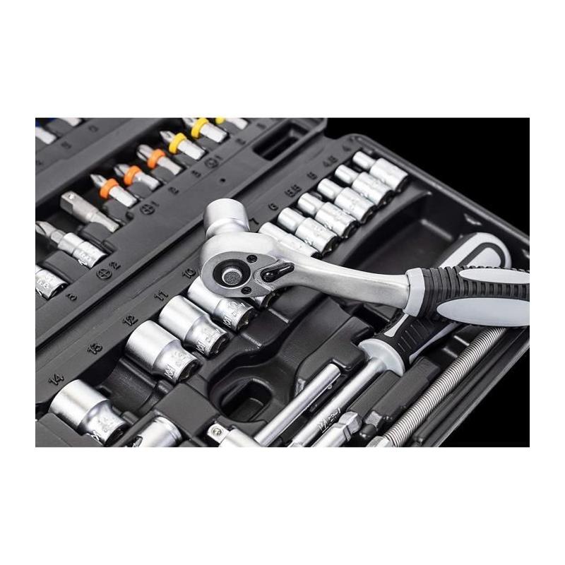 Coffret à clés et douilles CONNEX - 52 pieces - Chrome-vanadium