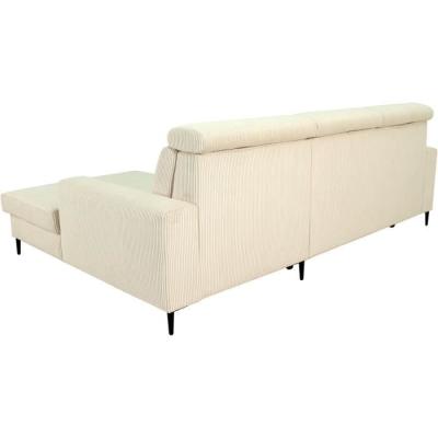 Canapé d'angle convertible 4 places NIZZA Velours Beige