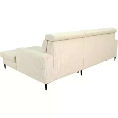 Canapé d'angle convertible 4 places NIZZA Velours Beige Canapé d'angle convertible 4 places NIZZA Velours Beige