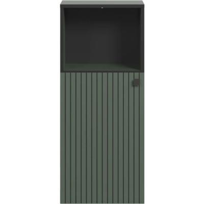 Meuble bas de salle de bain tendance - Vert sauge et noir