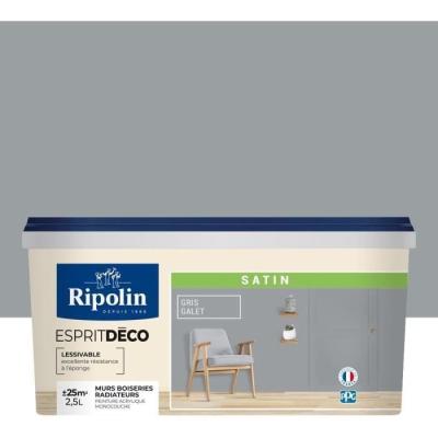 Peinture RIPOLIN ESPRIT DECO Multi Supports Galet 2,5L - Effets Satinés