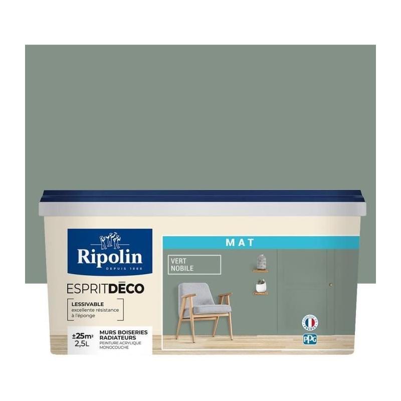 Peinture décorative murale intérieure vert nobile mat RIPOLIN - 2,5L