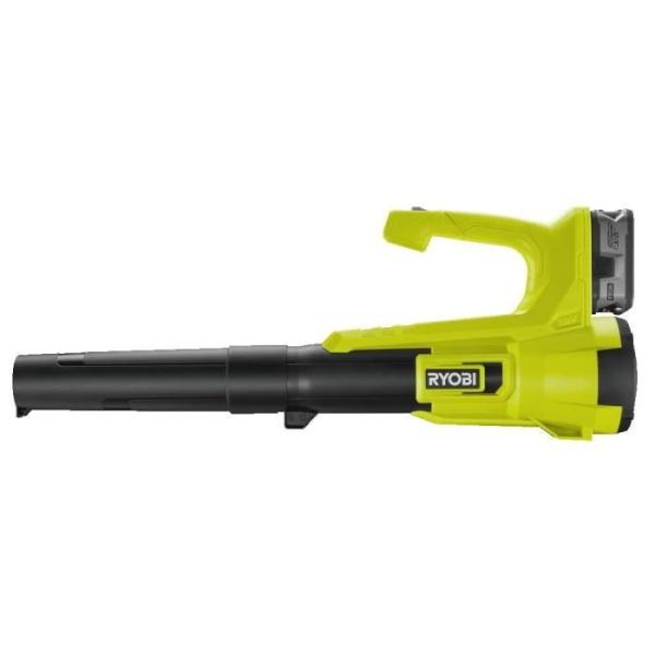 RYOBI - Souffleur 18V ONE+ Turbo Jet - soufflerie 145 km/h - débit air max. : 7,1 m³/min + batterie 4,0 Ah & chargeur - RY18BL