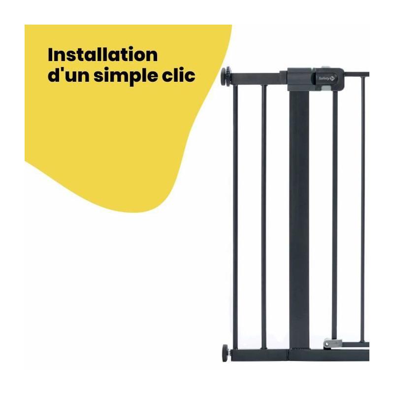 Extension de barrière de sécurité 14 cm - Métal Noir