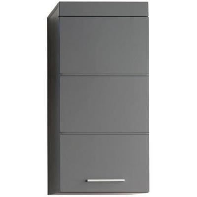 Meuble haut de salle de bain AMANDA - Gris brillant - 37 x 77 x 23 cm